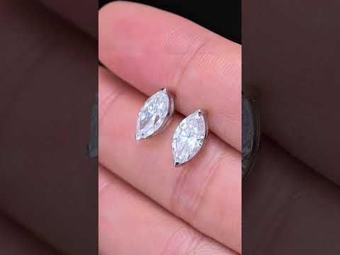 2.065ct Marquise Lab Diamond Earring|PT-950 Earring, Custom Accept