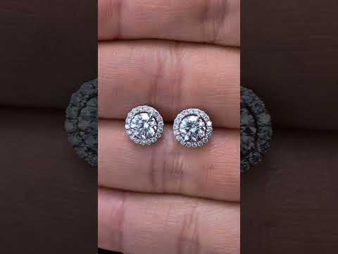 1.247ct Round Lab Diamond Earring|PT-950 Earring, Custom Accept
