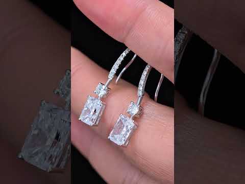 2.577ct Shapeless Lab Diamond Earring|PT-950 Earring, Custom Accept