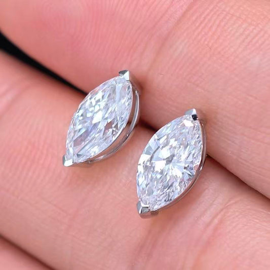 2.065ct Marquise Lab Diamond Earring|PT-950 Earring, Custom Accept