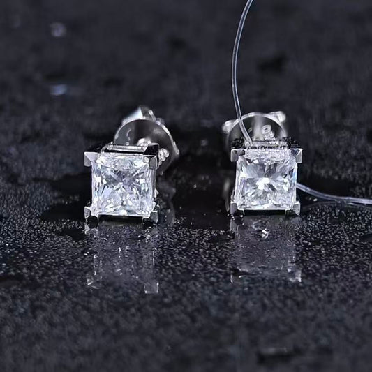 1.044ct SQ Lab Diamond Earring|PT-950 Earring, Custom Accept