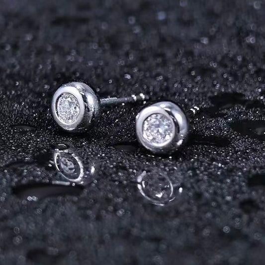 0.184ct Round Classical Lab Diamond Earring|PT-950 Earring, Custom Accept