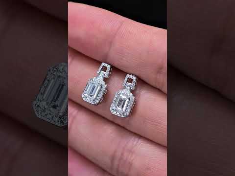 1.228ct SQ Lab Diamond Earring|PT-950 Earring, Custom Accept